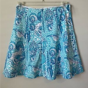 Key West Seashell Patterned A-Line Skirt size 6 women’s